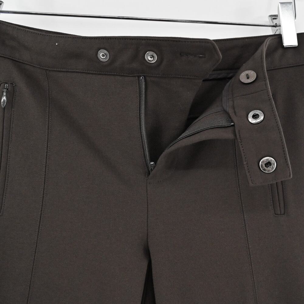 VINCE Pants Womens‎ Size 6 Front Seam Ponte Solid Brown Skinny Leg Zip Pockets - Picture 7 of 13